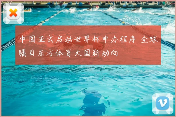 中国正式启动世界杯申办程序 全球瞩目东方体育大国新动向