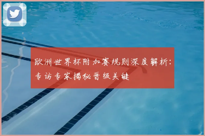 欧洲世界杯附加赛规则深度解析：专访专家揭秘晋级关键